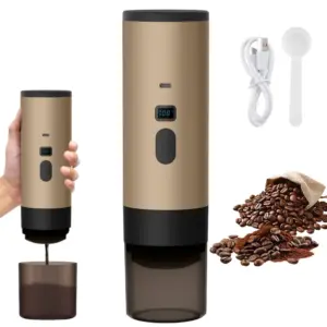 3-in-1 Wireless Electric Portable Espresso Coffee Machine for Car & Home Camping Coffee Maker Capsule Powder Travel Coffee Maker