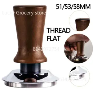 51/53/58MM Elastic Pressure Hammer Stainless Steel Base Coffee Powder Press Hammer Durable Coffee Tool Accessory Home Cafe Use