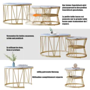 Rosahqnda 2 set coffee tables 70*45cm Table 45*40cm with white plate and black leg pad 5 kf A114fc7eb09fe45ecb5b665d2215fd40dX