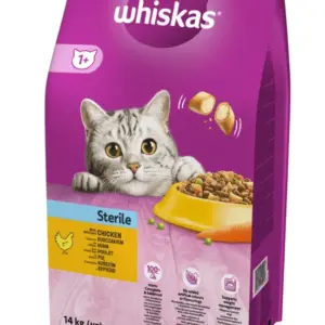 WHISKAS Sterile cat dry food with 14kg chicken
