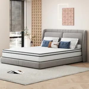 Mattress 140x190cm Height 25cm Pocket Spring Mattress with Comfort Foam, Mattress for Adults Medium Hardness