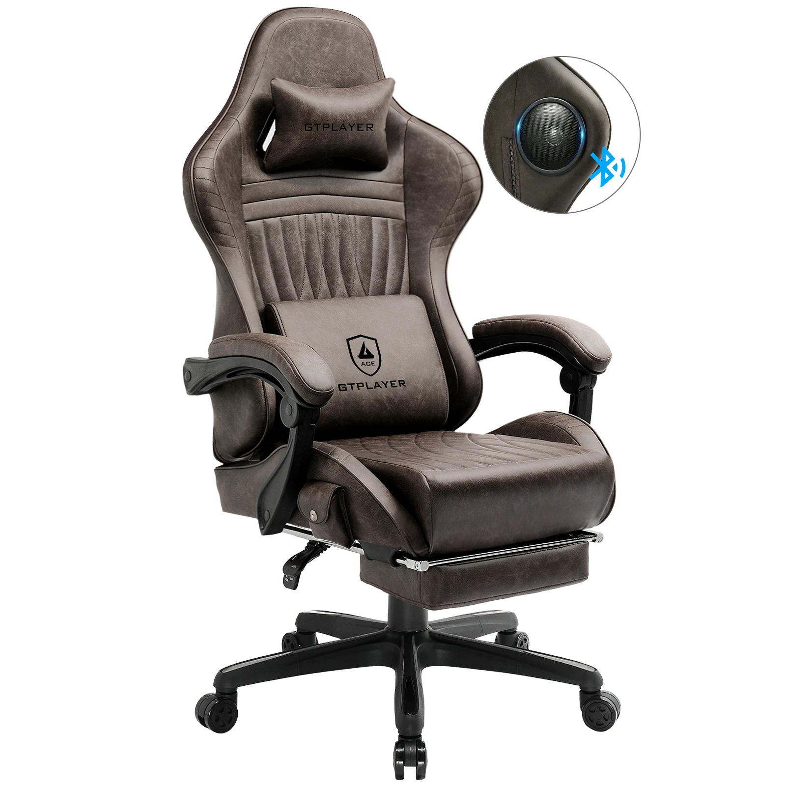 GTPLAYER Gaming chair Ergonomic Gaming armchair Desk chair PC Footrest loudspeaker Music Office chair up to 150kg 9 kf A24ff808d15124a049247b62be021640dV