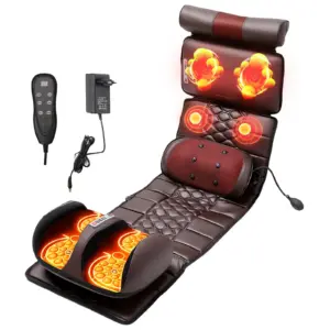 Electric Massage Mattress Vibrating Heating Massager Cushion For Neck Back Foot Full Body Pain Stress Relief Body Relax
