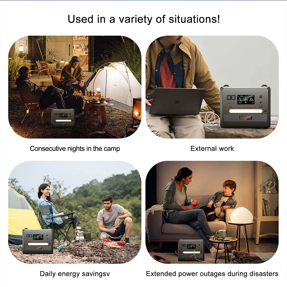 SOLARPLAY Q2501 Q2402M Portable Power Station 2160WH 2304WH LiFePO4 Battery with 2400W/2500W (4800W Peak) Solar Generator 23 kf A30eeee505404440eb589fcbcddcf66b58