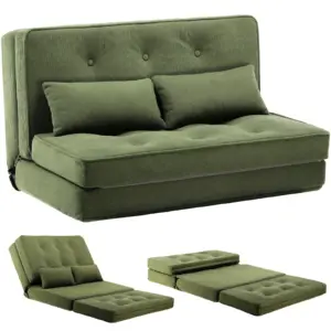 COMHOMA Sofa Couch Sleeping Couch Small Bed 2ER Mini Bed Sofa 6-Step Adjustable Backrest, living room, Bedroom