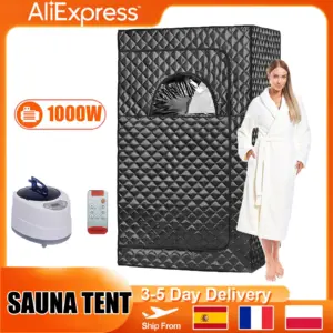 Full Body Home Steam Sauna Set 2L Large Steam Pot One Person Sauna Spa with Time Temperature Remote Control Detox Therapy