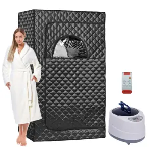 9-Speed Adjustment Portable Steam Sauna Full Body Personal Home Spa Foldable Saunas Tent with 2L & 1000W Steam Generator