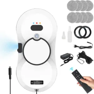5600PA Suction Smart Window Cleaner Robot Automatic Water Spray Glass Cleaner Washer Remote Control Robot Vacuum Cleaner