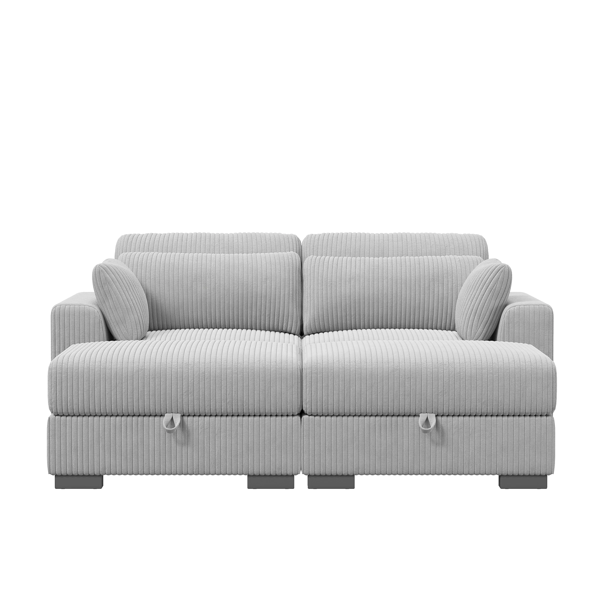 Anajqaqia Sofa Set, U-shaped Sofa, Modular Sofa, Upholstered Living Room Sofa, Storage-box Sofa, Corduroy Fabric, Gray 20 kf A6c6832d8889541a48c8649ebc41e2597y