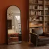 Standing mirror Arché Shape, Metal Black body mirror, Wall-mirror or Lose, Modern Design for Bedroom and Entrance