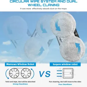 5600PA Ultra Thin Robot Vacuum Cleaner Window Cleaning Robot Window Electric Glass Automatic Water Spray Remote Control for Home 2 kf A81637c1f45fc445e970254cc3bdf48a4a