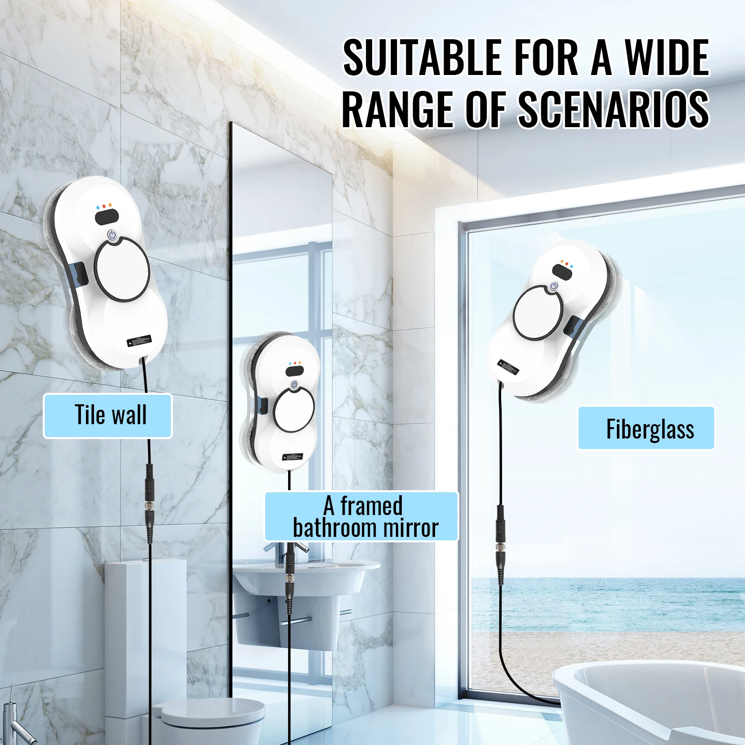 5600PA Suction Smart Window Cleaner Robot Automatic Water Spray Glass Cleaner Washer Remote Control Robot Vacuum Cleaner 11 kf A90d871fcbf8e422c9defc55bdb57c454q