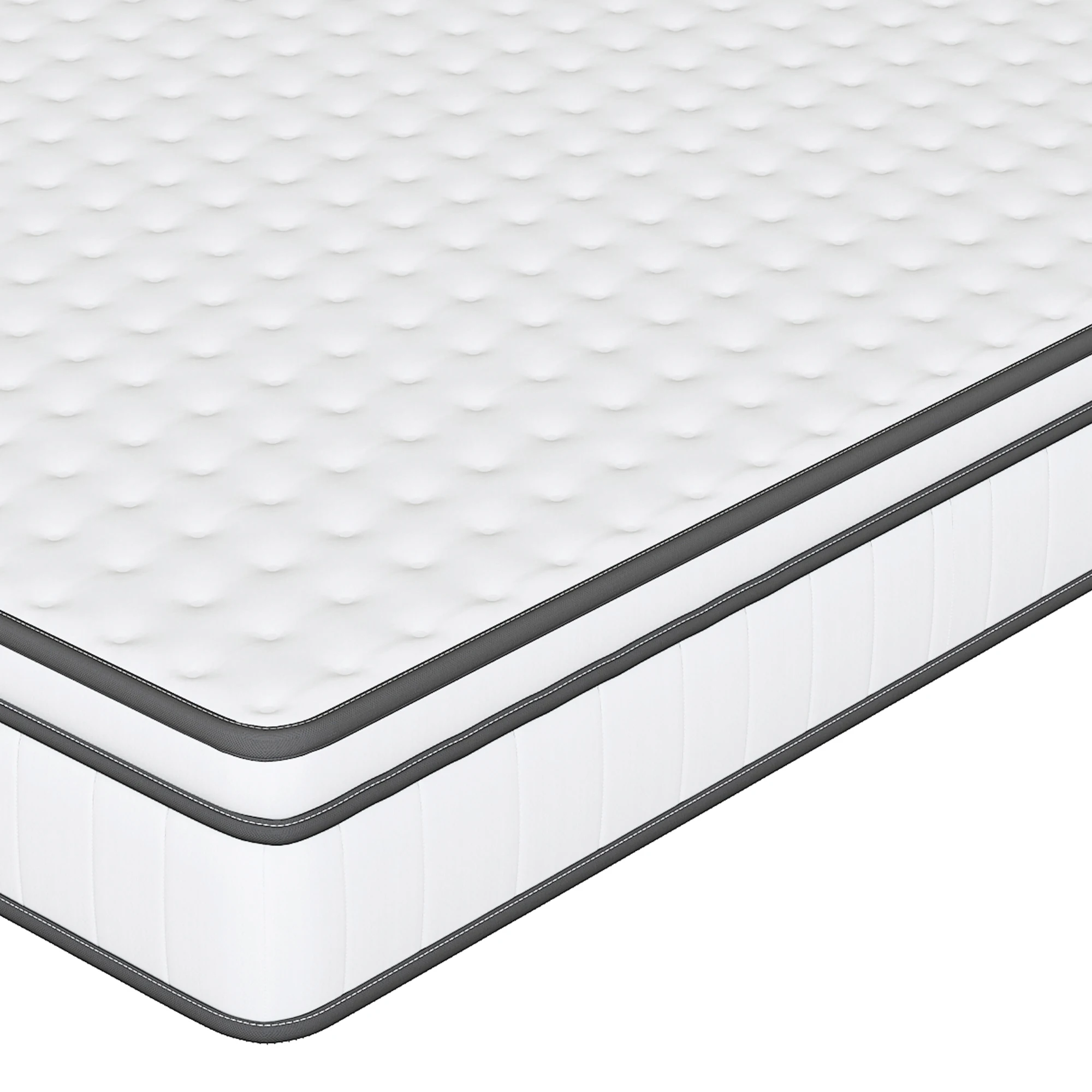 140x190 cm High-Density Memory Foam Mattress, Pocket Spring Mattress, 25 cm Height, 7-Zone Support, Ergonomic Design, Durable, Reversible, Medium Firmness, Breathable 3D Fabric, White 15 kf A9d104a54b38f4870a397729bc3991f0b2