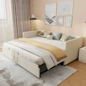 Rosahqnda Folding Sofa, 90/180*200 cm, pull-out sofa, sofa, upholstered bed, with slatted, multi-function bed, velvet fabric