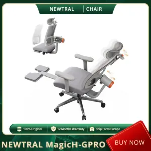 NEWTRAL MagicH-GPRO Ergonomic Chair with Footrest, Auto-Following Backrest Headrest, Adaptive Lower Back Support, 300 LBS Weight
