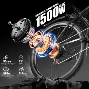 DEEPOWER G26 500W Electric Bike for Adults 48V 10AH Removable Battery Electric Bicycle 26" All-Terrain E-Bike with LCD Display 2 kf Aa3bb15e7ebd24e66b43d3454377b7b49D