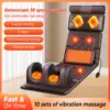 Electric Heated Full Body Massage Mattress Multifunctional Shoulder Neck Waist Safety Airbag Back Kneading Vibration Massage Pad