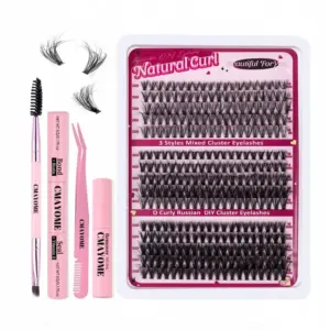 300 Cluster DIY False Eyelashes Mix Size 10-18mm Bundles For Eyelash Extensions D Curl 4D Eyelashes Daily Supplies