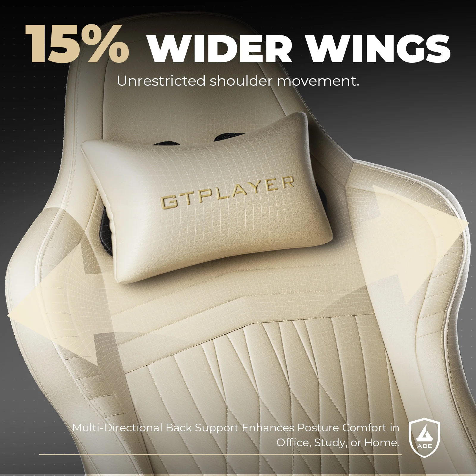 GTPLAYER Gaming chair Ergonomic Gaming armchair Desk chair PC Footrest loudspeaker Music Office chair up to 150kg 14 kf Ac51cf29bb3c840d893223a2d2e37cb701