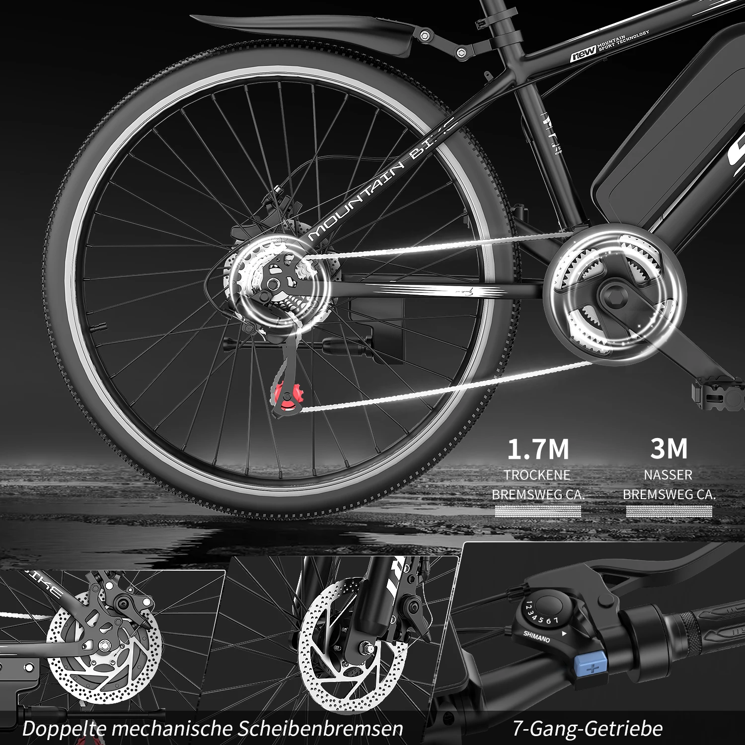 DEEPOWER G26 500W Electric Bike for Adults 48V 10AH Removable Battery Electric Bicycle 26" All-Terrain E-Bike with LCD Display 14 kf Ac8fbc74de88344318f850876686b4e17k