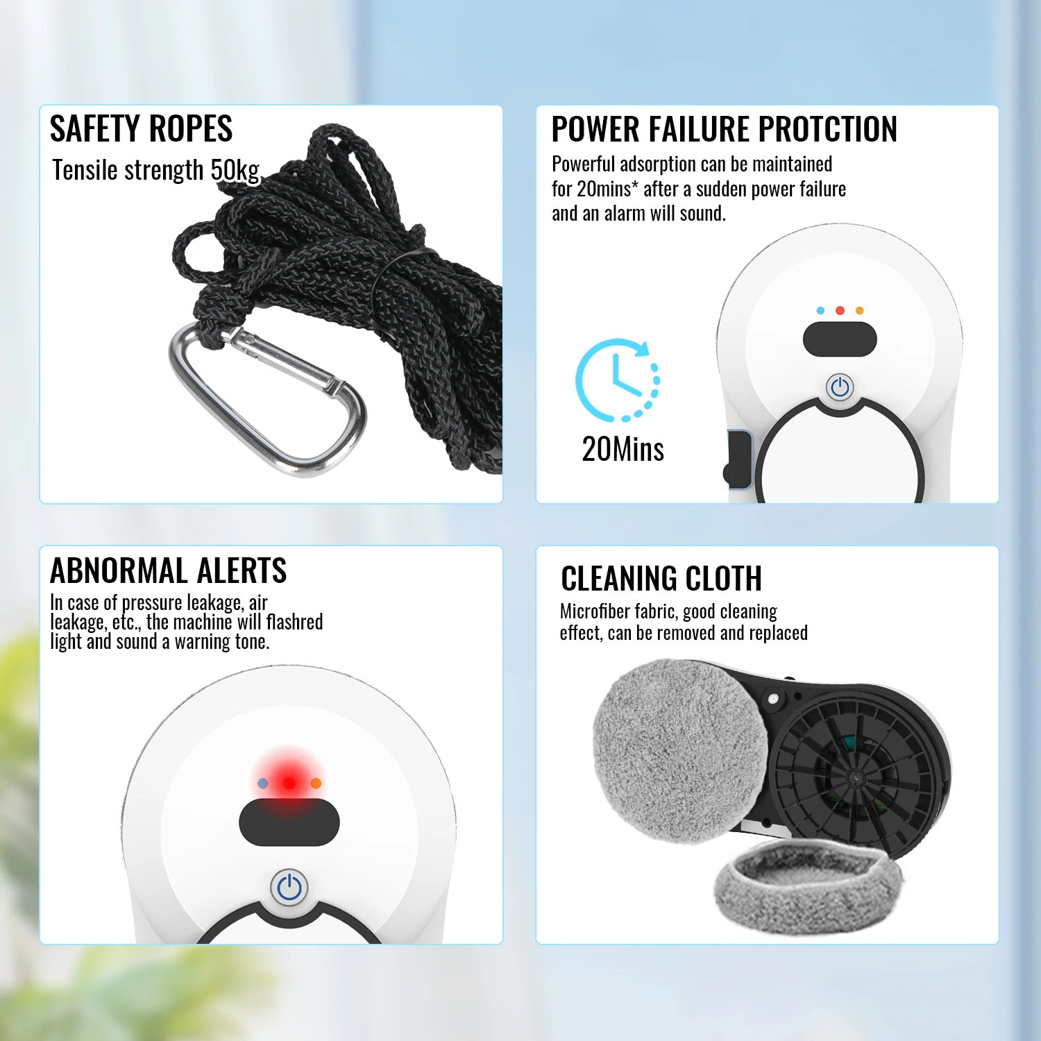 5600PA Suction Smart Window Cleaner Robot Automatic Water Spray Glass Cleaner Washer Remote Control Robot Vacuum Cleaner 12 kf Acd099228616846aa8051ca24fc5921493