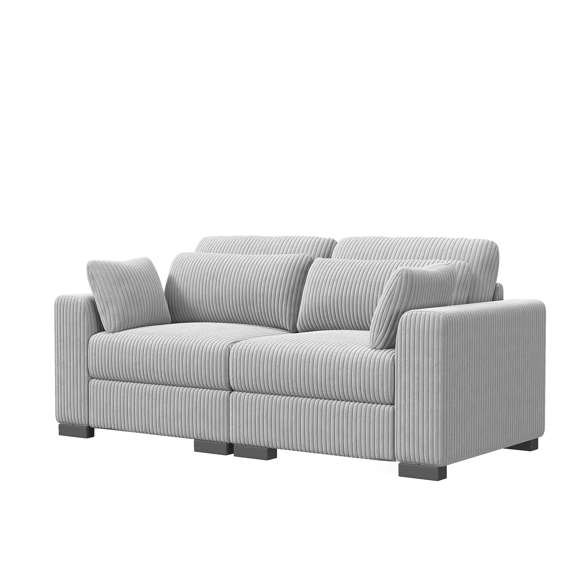 Anajqaqia Sofa Set, U-shaped Sofa, Modular Sofa, Upholstered Living Room Sofa, Storage-box Sofa, Corduroy Fabric, Gray 21 kf Ad3917fe662274e6484ed1177255a19fd3