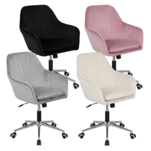 Office Chair Rotating Office Chair velour for desk adjustable various colors