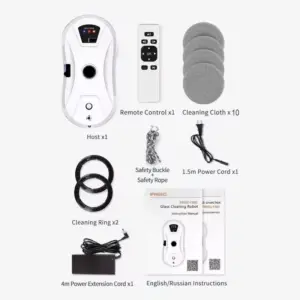 5600PA Ultra Thin Robot Vacuum Cleaner Window Cleaning Robot Window Electric Glass Automatic Water Spray Remote Control for Home 5 kf Aea60fda1da28470eb20a74bc54cd86e3e