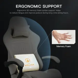 GTPLAYER Gaming chair Ergonomic Gaming armchair Desk chair PC Footrest loudspeaker Music Office chair up to 150kg 4 kf Aec87b8a8e446453d89829dcae0fae1bds