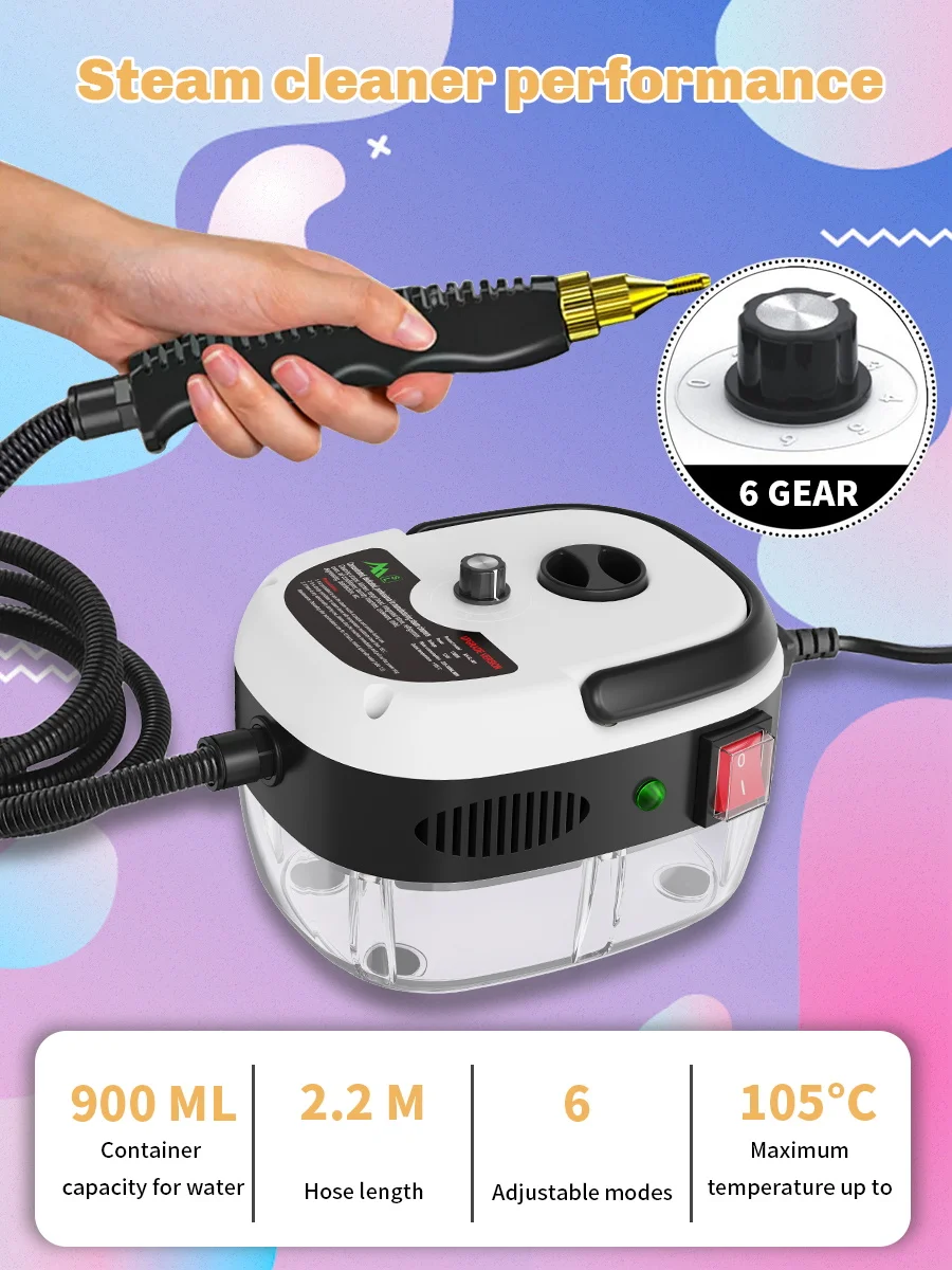 2500W Steam Cleaner High Temperature Sterilization Pressure Jet Washer Machine for Home Car Kitchen Air Conditizer 220V EU Plug 12 kf Aed53fa713f784a4c94afb21ee6103edcc