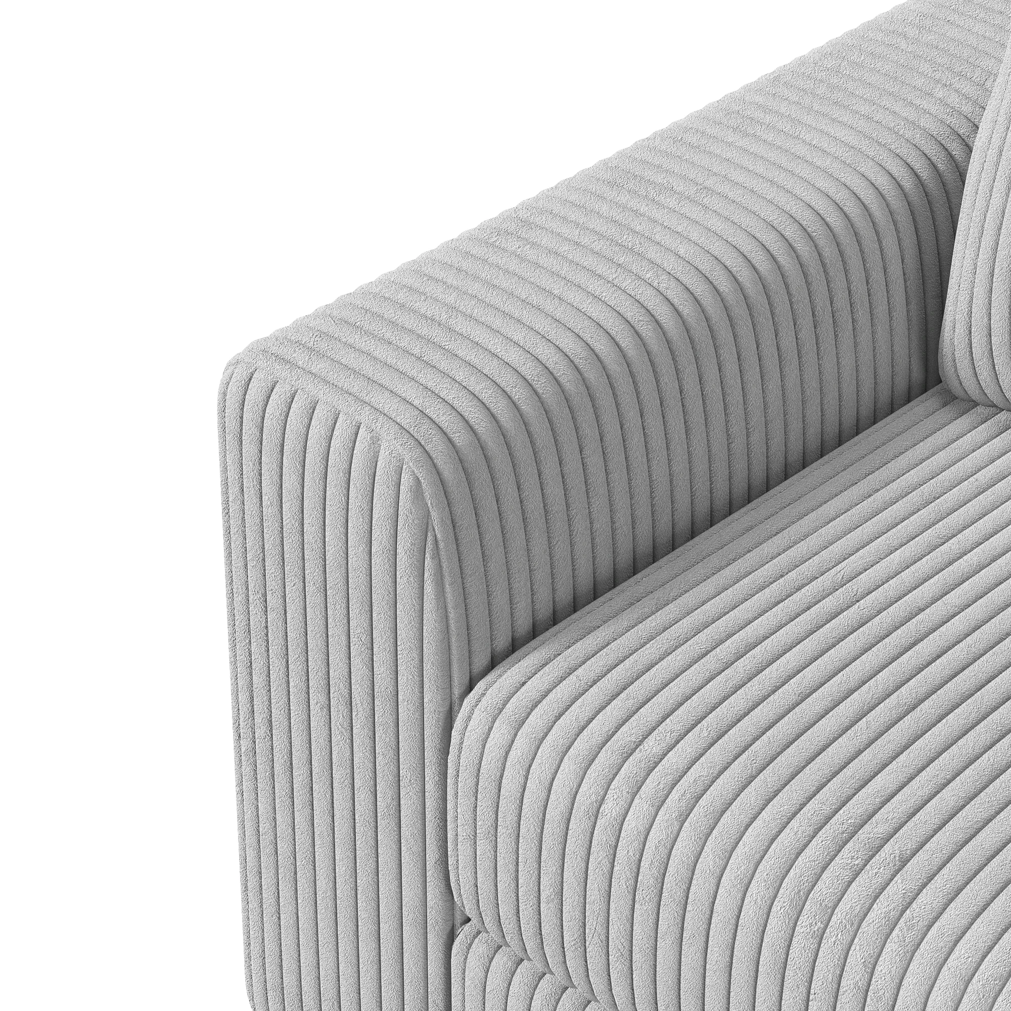 Anajqaqia Sofa Set, U-shaped Sofa, Modular Sofa, Upholstered Living Room Sofa, Storage-box Sofa, Corduroy Fabric, Gray 25 kf Af393075f25304f33af72d4dff7e3ad1f1