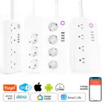 Tuya Smart smartlife Smart socket WiFi Power Strip Multi Plug With 4 Plug 4USB Port Compatible With alexa google home Smart home