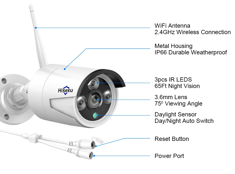 Hiseeu 3/5/8MP WiFi CCTV Camera Security System IR Night Vision Bullet Camera Set 10CH NVR Wireless CCTV Surveillance System 41 kf Ha6f27c834ea947979ccab3d26b8a304a3