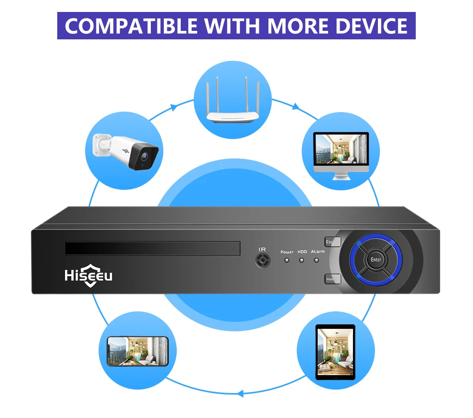 Hiseeu 5MP 3MP H.265 8CH POE Security Surveillance Camera System Kit Set Waterproof Audio Record IP Home CCTV Video NVR 22 kf Ha77fa1bd15f8446494b8d9cf05cd91359