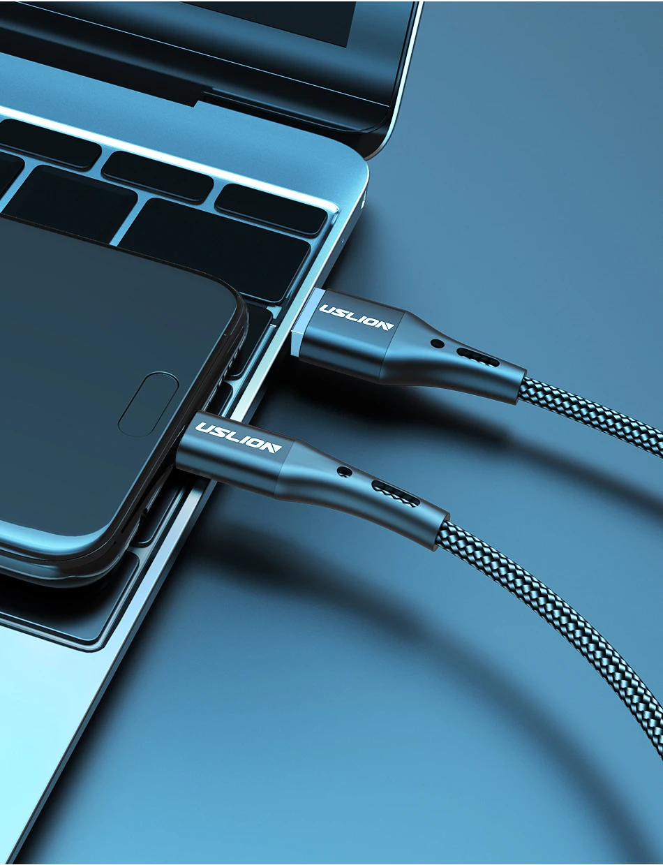 USLION 3A Micro USB Cable Fast Charging for Samsung Xiaomi Huawei Realme OPPO Android Mobile Phone USB Data Wire Cord 0.5/1/2/3M 16 kf Hae18eeafe3bd44928550349f55a24549o