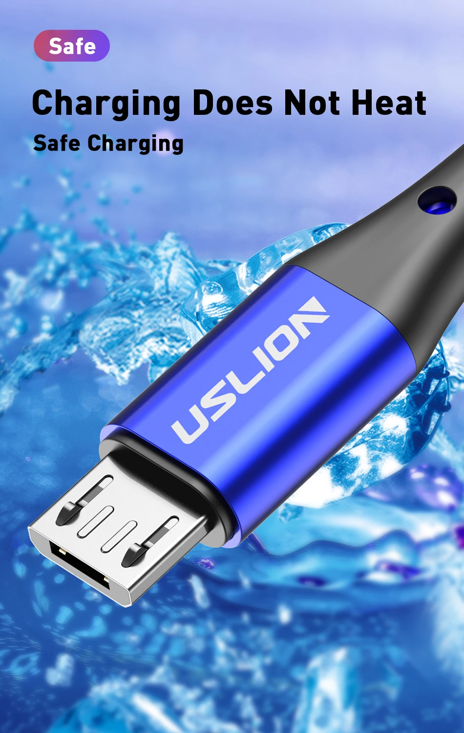 USLION 3A Micro USB Cable Fast Charging for Samsung Xiaomi Huawei Realme OPPO Android Mobile Phone USB Data Wire Cord 0.5/1/2/3M 13 kf Hdac94de7861949198ca8e68bfa2ce888m