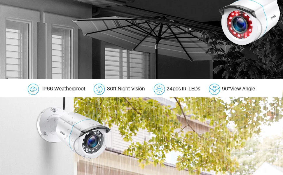 ZOSI 8CH Wired CCTV System H.265+ 5MP Lite HD-TVI DVR kit 1080p 2MP Home Security Outdoor Night Vision Video Surveillance Camera 11 kf Hef018ae11a0640669c09748fa2815b376