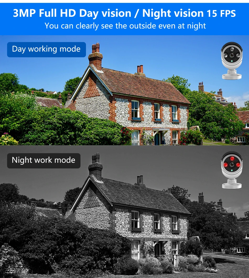 Hiseeu 3/5/8MP WiFi CCTV Camera Security System IR Night Vision Bullet Camera Set 10CH NVR Wireless CCTV Surveillance System 14 kf Hf065a7940735448b88d3412d1b4769c7m