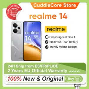 Realme 14 5G Smartphone sphotdragon 6 gen 4 mAh Titan Battery '120Hz AMOLED Display 45W charge 50MP OIS Camrea NFC