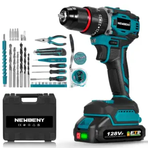 NEWBENY 80N.M 3-IN-1 Brushless Electric Drill Cordless 25+3 Torque Screwdriver Power Tools Set For Makita 18V Battery Pin