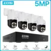 ZOSI 8CH 5MP PTZ Security POE IP Camera System Two Way Audio AI Face Detect 8MP NVR Kit CCTV Home Outdoor Video Surveillance Set