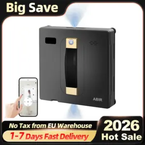 Robot Window Vacuum Cleaner ABIR WD8, Dual Water Spray, AI intelligent Wipping, Updated Laser,Smart Home Glass Wall Washing