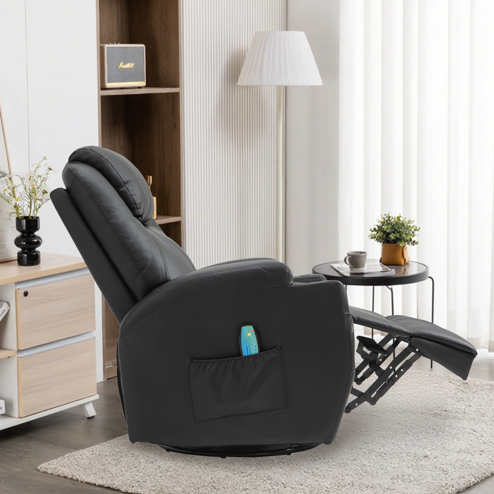Black massage chair 360 ° rotating lounger functional sofa 14 kf S02422c0abe024512ab1172e359dd4327y