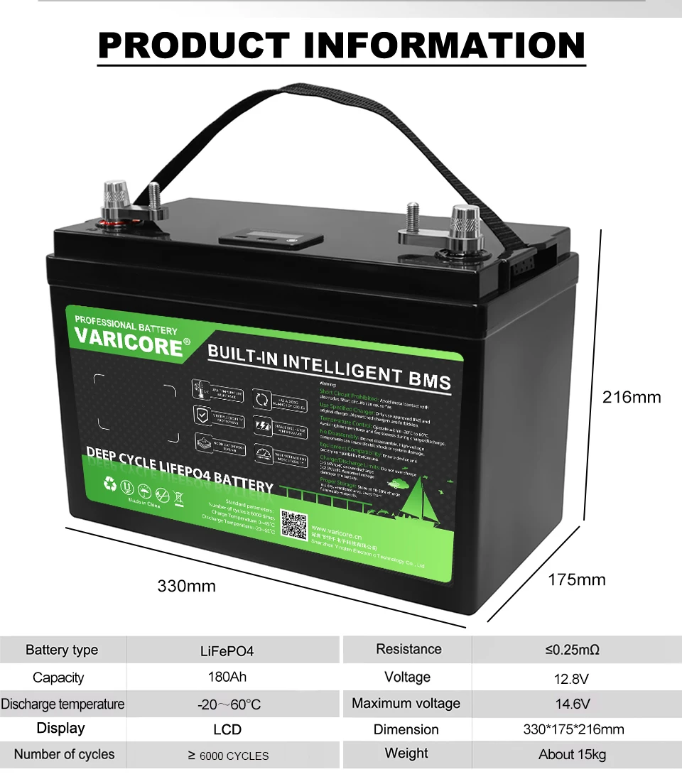 VariCore 12.8V 340ah 310ah 120AH LiFePO4 Battery 12V Lithium Iron Phosphate Batteries Cycles Touring car 14.6V Charger Tax Free 20 kf S02a5cbe72ee3422690bd83fd8144949fC