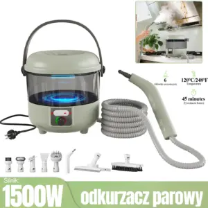 High temperature steam cleaner 2500W steam cleaning water tank for house and car kitchen with 6 brushes