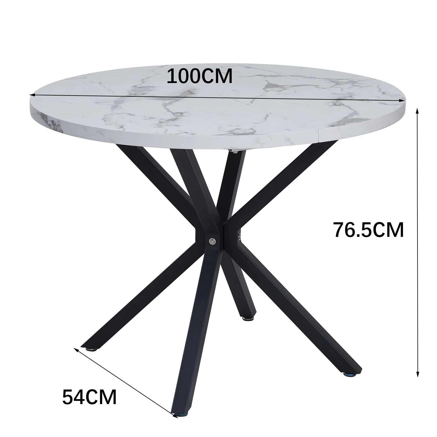 EGOONM Modern Luxury Dining Table Imitation Marble Effect Household Round Dining Table Simple Cafe Tables Home Furniture 100CM 7 kf S035eb5514f6b49ee8f8fcc038ad042449