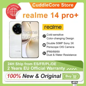 Realme 14 Pro Plus 5G Android Smartphone 8 s Gen 3 '' Hz Oded Display 50MP Global Camera Original NFC Version