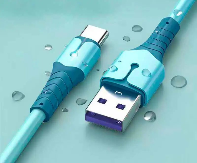 USB Type A To USB Type C Or Micro USB Liquid Silicone Data Cable With Light Applicable Android USB C Mobile Phone 7 kf S048edca8a6ae4979aee30b56ddd32d3fz