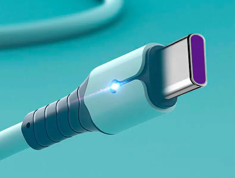 USB Type A To USB Type C Or Micro USB Liquid Silicone Data Cable With Light Applicable Android USB C Mobile Phone 13 kf S087c84284e034d3981bdf8ace563db890