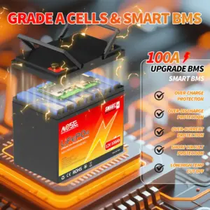 MOSEWORTH LiFePO4 12V 100Ah Battery Pack 12.8V Lithium Battery 8000+ Cycles With Bluetooth BMS Grade A For Boat RV Campers 4 kf S08a8c7eb9ebc4bbf9a42871ea9728830d